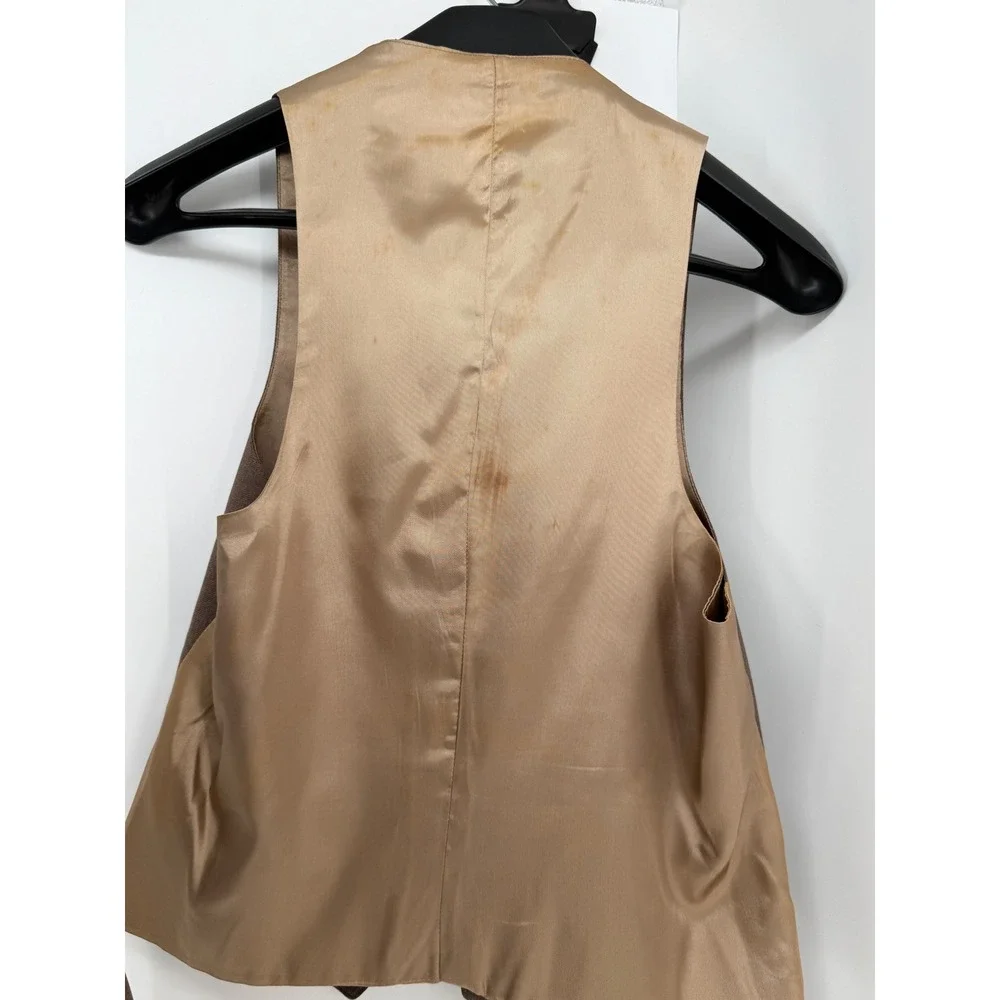 Vtg‎ 70s Johnny Carson 3-Piece Suit Tan/Beige Blazer Vest Pants Union Made